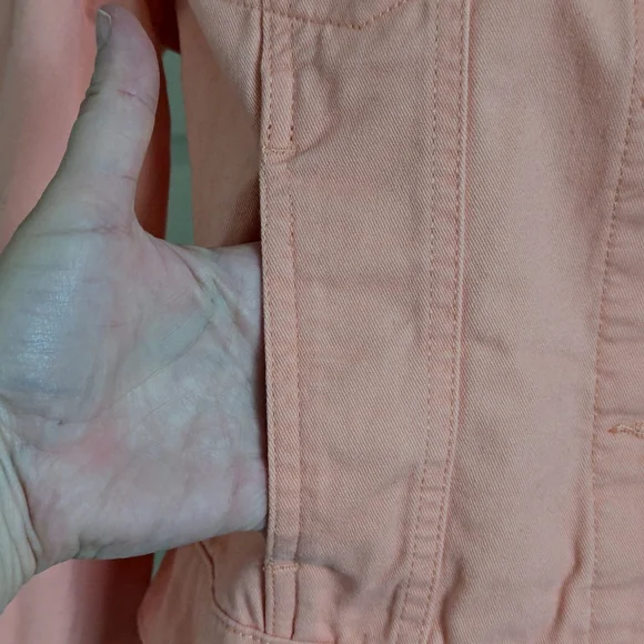 🛑NOT AVAILABLE🛑 Faded Glory peach women's denim jacket, size small (4-6) - Picture 11 of 15